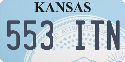 KS license plate 553ITN