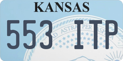 KS license plate 553ITP