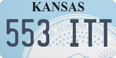 KS license plate 553ITT