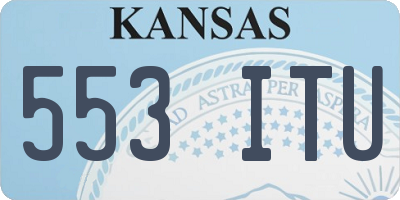 KS license plate 553ITU