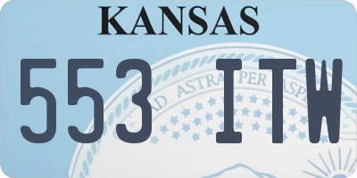 KS license plate 553ITW