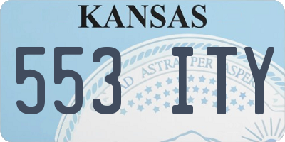 KS license plate 553ITY