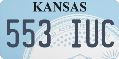 KS license plate 553IUC