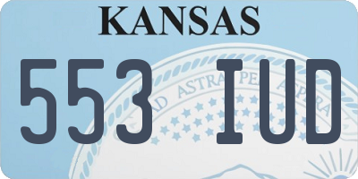 KS license plate 553IUD