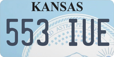 KS license plate 553IUE