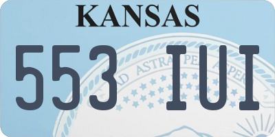KS license plate 553IUI