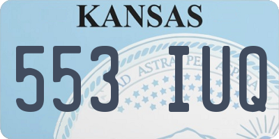 KS license plate 553IUQ