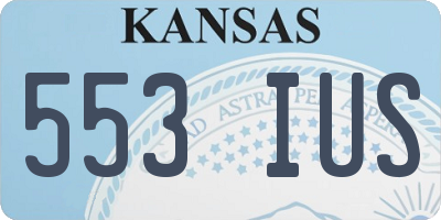 KS license plate 553IUS