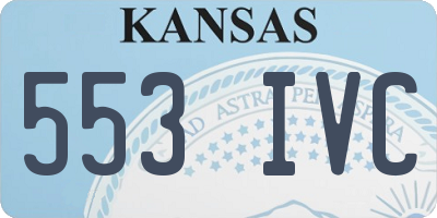 KS license plate 553IVC