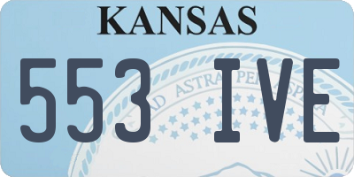 KS license plate 553IVE