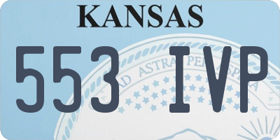KS license plate 553IVP