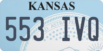 KS license plate 553IVQ