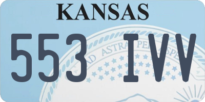 KS license plate 553IVV