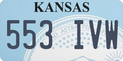 KS license plate 553IVW