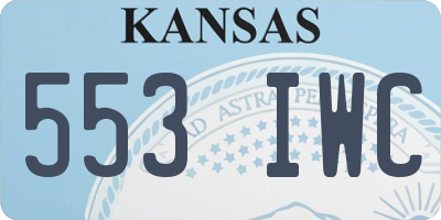 KS license plate 553IWC