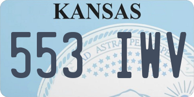 KS license plate 553IWV