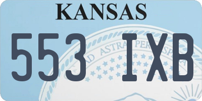 KS license plate 553IXB