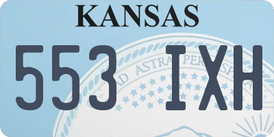 KS license plate 553IXH