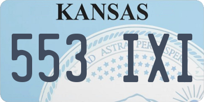 KS license plate 553IXI