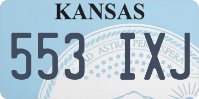 KS license plate 553IXJ
