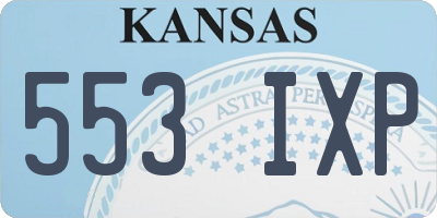 KS license plate 553IXP