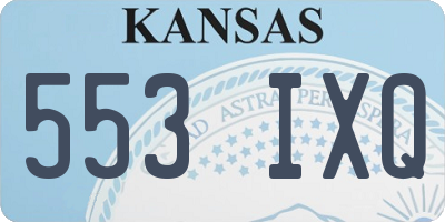 KS license plate 553IXQ