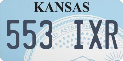 KS license plate 553IXR