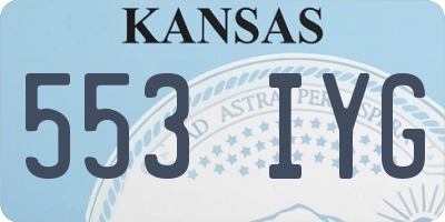 KS license plate 553IYG