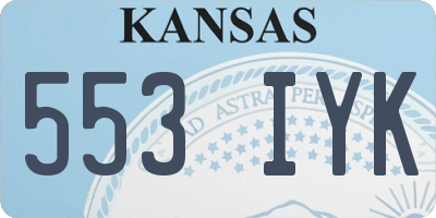 KS license plate 553IYK