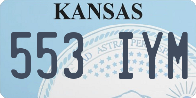 KS license plate 553IYM