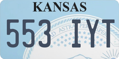 KS license plate 553IYT