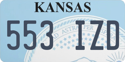 KS license plate 553IZD