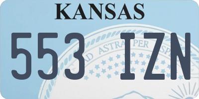 KS license plate 553IZN