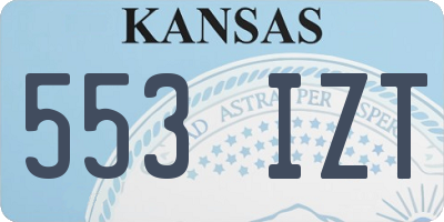 KS license plate 553IZT