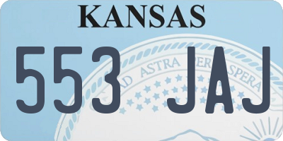 KS license plate 553JAJ