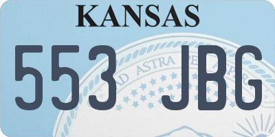 KS license plate 553JBG