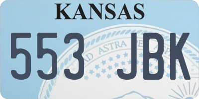 KS license plate 553JBK