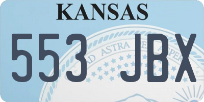KS license plate 553JBX