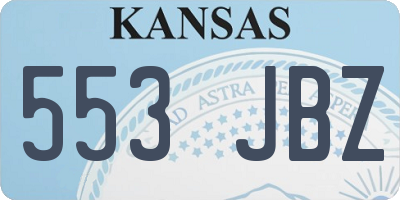 KS license plate 553JBZ