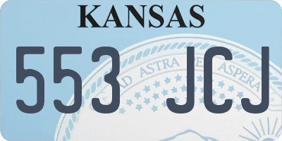 KS license plate 553JCJ