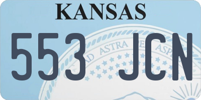 KS license plate 553JCN