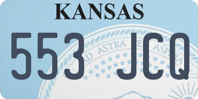 KS license plate 553JCQ