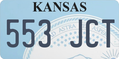 KS license plate 553JCT