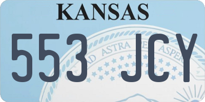 KS license plate 553JCY