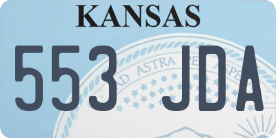 KS license plate 553JDA