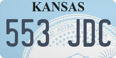 KS license plate 553JDC