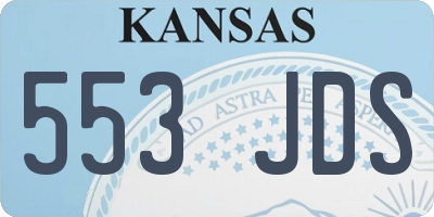 KS license plate 553JDS
