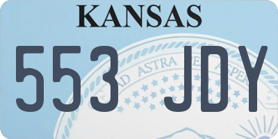 KS license plate 553JDY