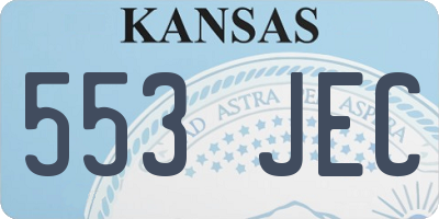 KS license plate 553JEC