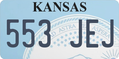 KS license plate 553JEJ